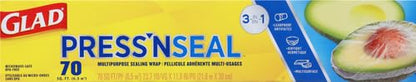 Glad Press'n Seal Plastic Food Wrap | 70 Square Foot | Roll | Pack of 2 - size: 70 Sq Ft (Pack of 2)