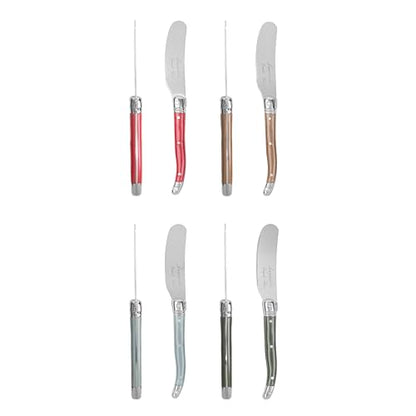 French Home 8-Piece Laguiole Spreader Set - Holly Berry - style: Holly Berry
