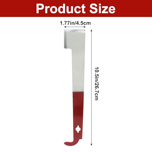 Zorfeter 2 Pack Stainless Steel 10.5 Inch Bee Hive Tool, J Hook Bee Frame Lifter Lightweight Scraper, Durable Beekeeping Equipment for Beekeepers
