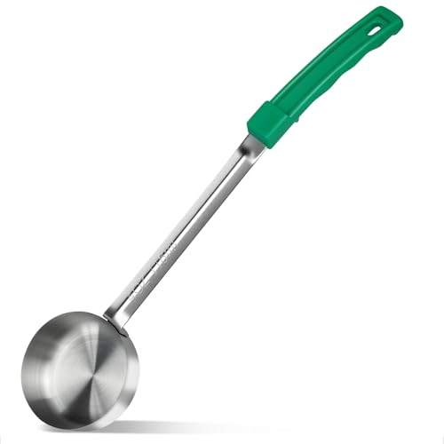 4 Ounce Solid Stainless Steel Portion Control Ladle Spoon - Pizza Sauce Serving Spoons Portion Ladle for Sauces, Perfect for Weight Watchers, Buffets, Parties - size: 4 Ounce, style: 1 PCS