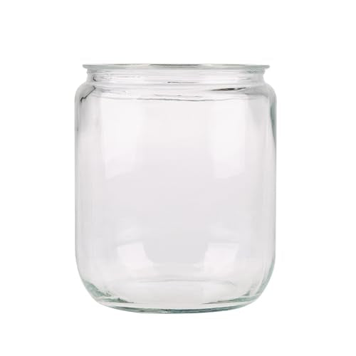 Restaurantware Glass Jar - 1 Count - Vetri 2 Gallon Glass Storage Jar, With Lid, Clear, Dishwasher-Safe - Storage Container For Flour, Coffee Beans, Kitchen Organization - size: 2 gal