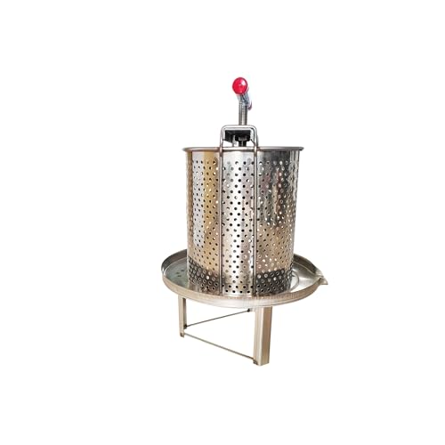 Mesh Honey Press Extractor Honey Extractor, Honeycomb Pressing Machine, Manual Stainless Steel Household Mesh Honey Extracting Equipment for Small Beekeeping, Fruit Wine and Juice Making