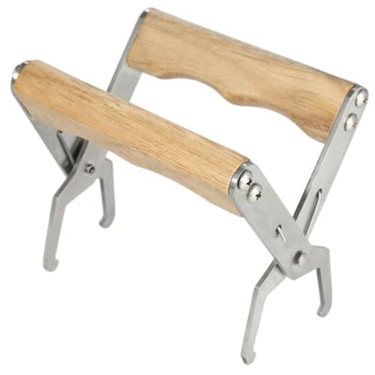 Operitacx 3pcs Beekeeping Frame Grip Stainless Steel and Wood Beehive Frame Holder for Honey Harvesting and Inspection Easy Operation Minimizing Disturbance for Professional Beekeepers