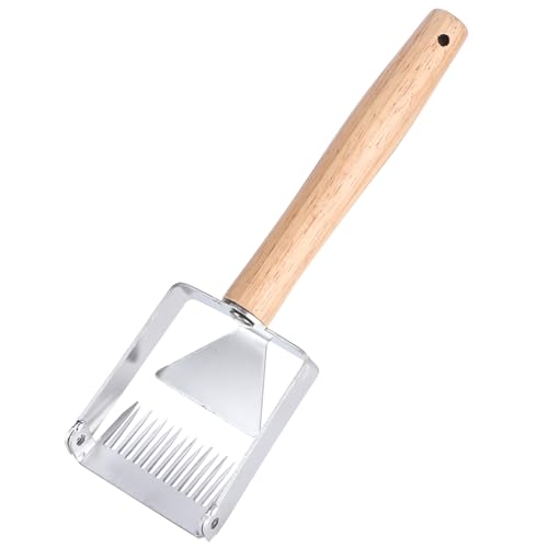 Honey Uncapping Fork, Galvanized Iron Wood Composite Material, Multifunction Beehive Scraper