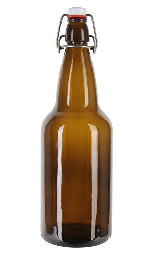 Ez Cap Beer Bottles, Amber, 16 oz.