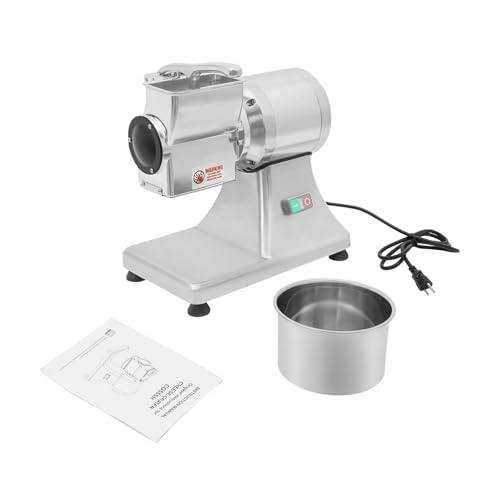 Electric Cheese Grinder,110V 550W Cheese Shredder W/Safety Shield & Bucket,Heavy Duty Food Shredder for Block Cheese,88 Lbs/Hour