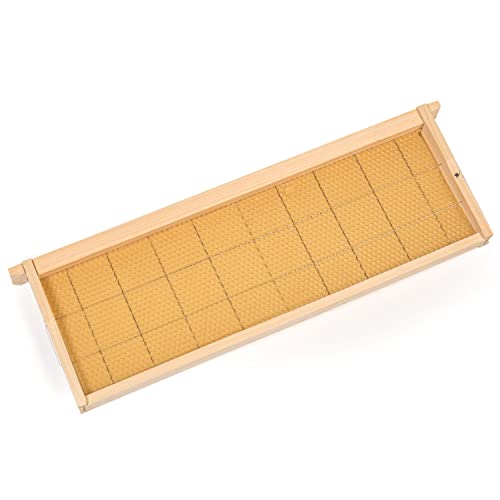 Stoney Acres Beekeeping Beehive Box, 8 Frame Medium Assembled Super or Brood Honeybee Hive Box with Beeswax Foundation Frames, Amish Made