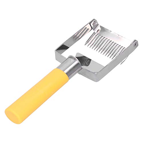 Stainless Steel Uncapping Fork Beekeeping Honey Scraper Tool with Plastic Handle for Hive Frame Honey Extraction