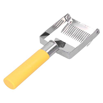 Stainless Steel Uncapping Fork Beekeeping Honey Scraper Tool with Plastic Handle for Hive Frame Honey Extraction