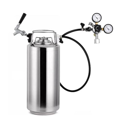 19L Ball Lock Keg & Beer Tap Keg Faucet & Co2 Regulator,Stainless Steel Ball Lock Post Corny Keg Dispenser Kit For Homebrew(CGA320) - size: CGA320