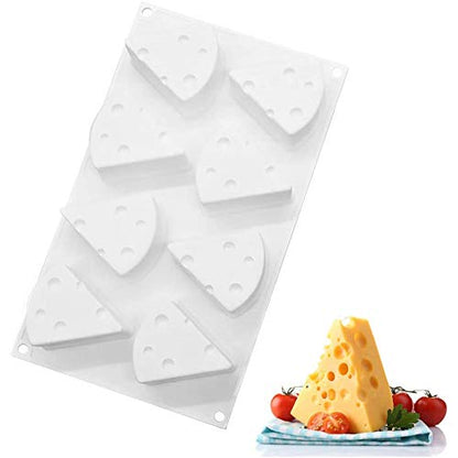 Cheese Silicone, 8 Cavity, White, 29x17x3cm - NonStick Food Grade, Flexible, Heat, Ideal for DIY Baking and Dessert Making