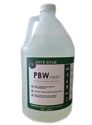 Five Star - PBW - Liquid - 1 Gallon (128 OZ) - Food-Grade Environmentally-User Friendly Cleaner