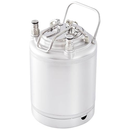 2L/64oz Mini Beer Keg Growler 1.6 Gallon Mini Ball Lock Keg Corny Keg for Homebrew 304 Stainless Steel Beer Mini Keg