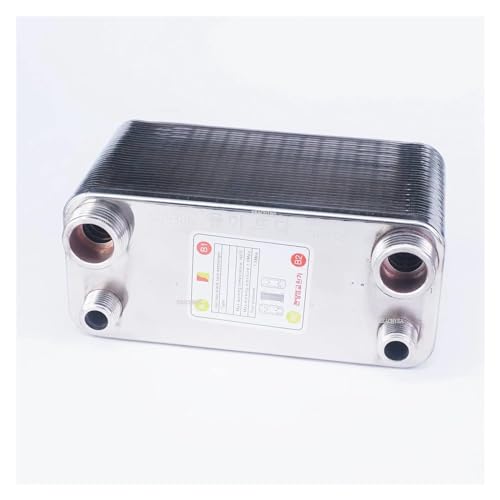 Heat Exchanger, 32 Plates Heat Exchanr Beer Wort Chiller Cooler SUS 304 Stainless Steel For Homebrew Cooling
