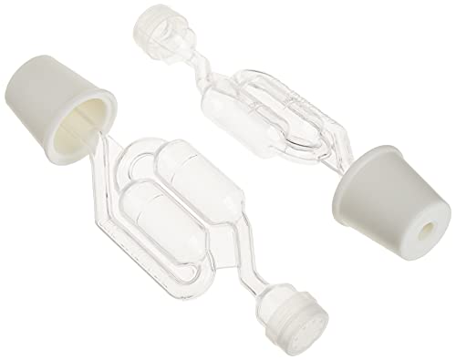 FastRack Glass Wine Fermenter Includes Airlock, 1 gallon Capacity, clear (B00BEYREIW), 1 Count (Pack of 1) and Twin Bubble Airlock and Carboy Bung (Pack of 2)