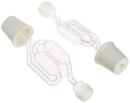 FastRack Glass Wine Fermenter Includes Airlock, 1 gallon Capacity, clear (B00BEYREIW), 1 Count (Pack of 1) and Twin Bubble Airlock and Carboy Bung (Pack of 2)