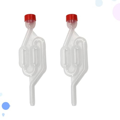 Wine Exhaust Valve One-Way Exhaust Water Seal Air Lock for Wine Making Home Brewing Beer Cider Transparent Fermentation Airlock with Lid 2 Pack 6.69 X 1.96 X 0.59 in