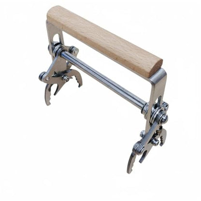 Frame Clamp Stainless Steel Frame Grabber Wooden Handle Metal Lifter Honeycomb Clip Suitable for Beekeeper Inspections Frame Swaps Honey Harvesting