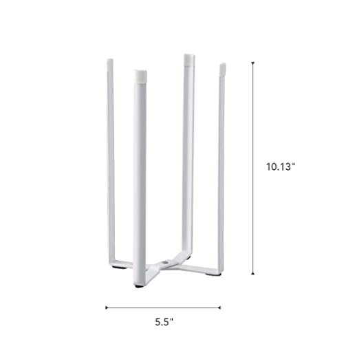 YAMAZAKI Home Tower Kitchen Multi Eco Stand - Multifunctional Plastic Bag Holder Bottle Dryer - Steel - color: White