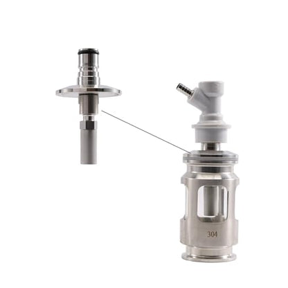 Ball Lock Carbonation Stone: 1.5 Inch TC Connection 0. Micron Carb Kit for Homebrew Conical Fermenter