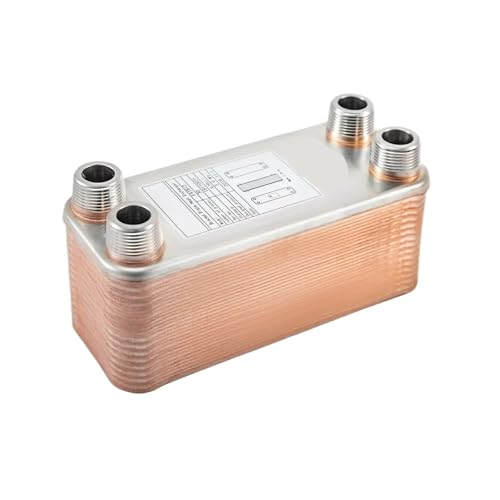 Female Thread Plate Wort Chiller Version 30 40 60 Plates Heat Exchanger Wort Chiller Stainless Steel Cooler Counterflow Chiller Water Heating GG(40 Plates) - color: 40 Plates