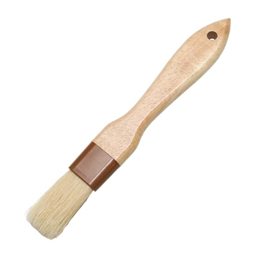 1 Inch Pastry Brushes for Baking, Natural Bristle Basting Brush, Kitchen Oil Brushes for Cooking, BBQ Sauce, Butter(1 Inch)