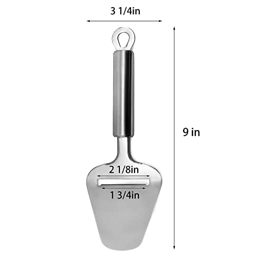 TOPULORS Stainless Steel Cheese Slicer, Heavy Duty Cheese Plane Cutter Shaver Server for Semi-Soft, Semi-Hard & Block Cheese