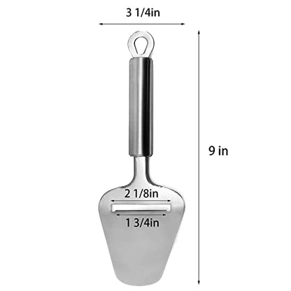 TOPULORS Stainless Steel Cheese Slicer, Heavy Duty Cheese Plane Cutter Shaver Server for Semi-Soft, Semi-Hard & Block Cheese