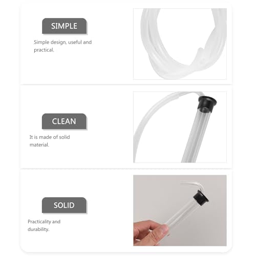 DECHOUS 1Set Automatic Siphon Tube with Clear Hose for Home Brewing Easy Transfer of Wine and Liquids Compact and Lightweight Design for Safe Bottling and Storage