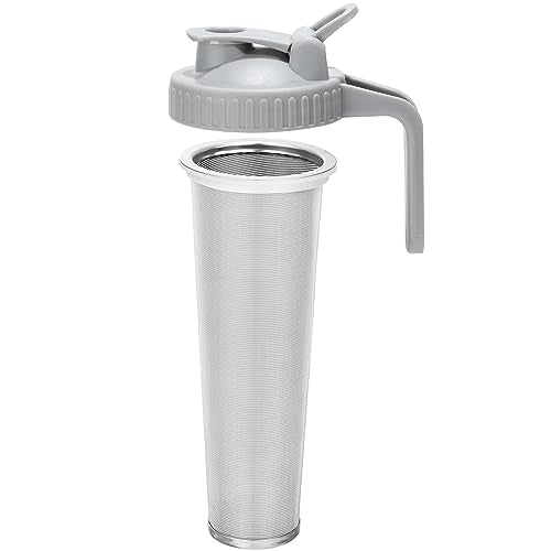 Cold Brew Coffee Filter with Pour Spout Lid for 64 OZ Wide Mouth Mason Jar, 304 Stainless Steel Strainer with Seal Ring for Iced Drinks, Sun Tea Infuser and Cold Brew Coffee Maker - size: 64oz mason jar filter with lid