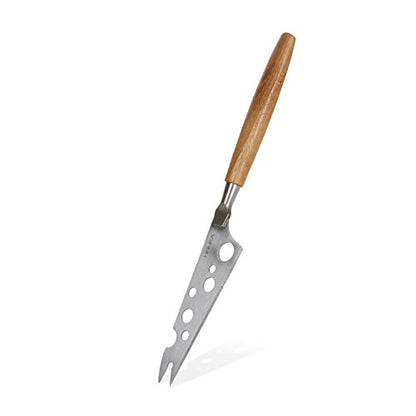 Boska Holland Cheese Knife w. European Oak Wood Handle, Cheesy Blade w. Forked Tip, 10 Year Guarantee, Life Collection - style: Semi Soft Cheesy Knife
