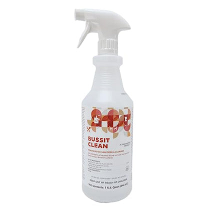 Bussit Clean Food Surface Sanitizer & Cleaner, Kills 99.9% of Kitchen Bacteria, Quart (6 Pack) - size: 32 Fl Oz (Pack of 6)