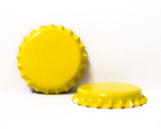 North Mountain Supply Beer Bottle Crown Caps - Yellow - Oxygen Barrier - 500 Count