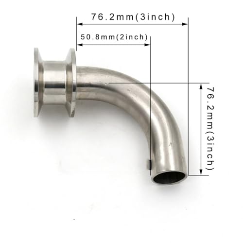 Pickup Tube, 1"/1.5" Tri Clamp Pickup Tube Stainless Steel 304 Homebrew Kettle Conical Fermenter Accessories Silver 1PC