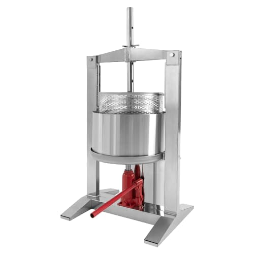 Hydraulic Fruit Wine Press 5.3 Gallon Manual Juice Maker 100% Nature Juice Making Apple Grape Berry Vegetables Crusher Cider Wine Making Press Machine - color: 5.3 Gallon
