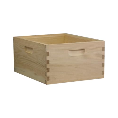10 Frame Deep Brood Box (No Frames) | Amish Made in USA | High-Quality Wood Construction | Durable and Long-Lasting | Perfect for Beekeeping Enthusiasts