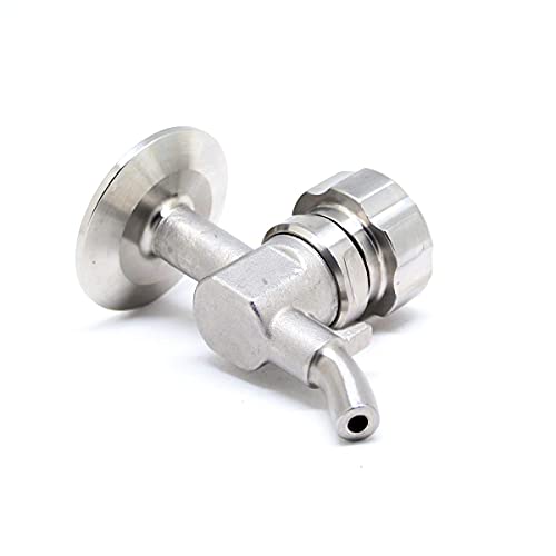 QiiMii 1.5'' SS304 Stainless Sampling Valve Beer Sampling Valve Clamp End, 2 Pack - size: 2 Pack