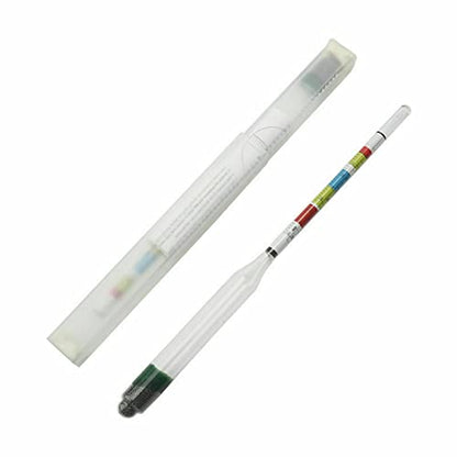 Triple Scale Hydrometer for Home Brewing Beer, Wine, Mead and Kombucha with Glass Test Jar Acessories Storage Box