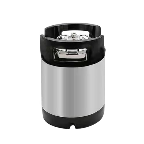 TWELVETAP Beer Keg Corny Tank 304 Stainless Steel Coke Syrup Milk Soda Barrel Rubber Handle Bucket Ball Lock Cornelius Style(1.75Gal) - color: 1.75Gal