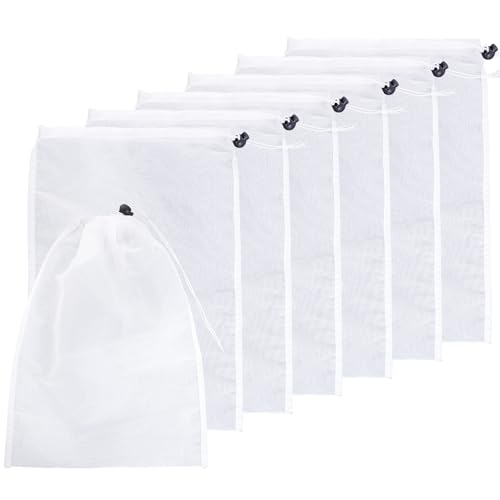 6 Pack Cleaner Replacement Mesh Bag Pool Vacuum Filter Bag for Pools Aquariums Ground Swimming Pools Ponds Collecting Leaves
