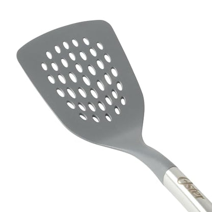 Oster Chadswyck 13” Slotted Turner Spatula, Heat Resistant Silicone Head, Stainless Steel Handle, Safe for Nonstick Cookware, Dishwasher Safe - color: Chadswyck (13" Slotted Turner)