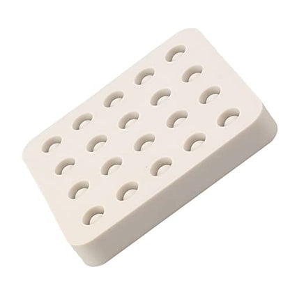 Dpofirs Beekeeping Rearing Box, Queen Rearing System Beekeeping Grafting Kit, Wax Queen Grafting Cups Silicone Beekeeping Beeswax Queen Cell Cups Making (4 Rows 96x92x14mm)