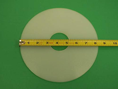 Nylon shim press for large Enterprise and Chop Rite cast iron sausage stuffer and wine press. Fits 6 & 8 Qt size