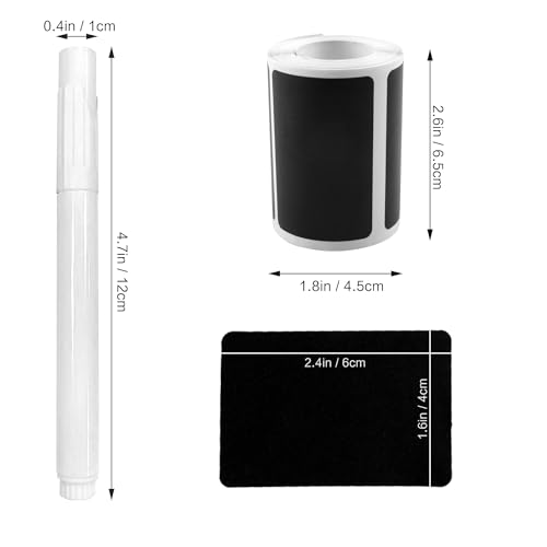 Chalkboard Labels, 120 Pcs Black Reusable Waterproof Labels Stickers, Kitchen Pantry Sticker for Containers, Mason Jars, Condiments, Food Storage (Rectangle) - style: 120pcs-Rectangle