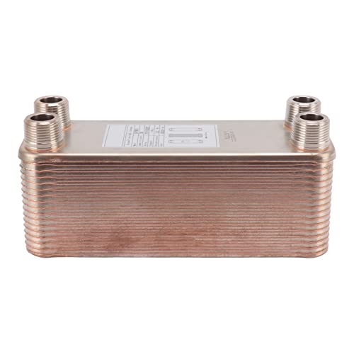 Topyond Beer Wort Chiller Cooler, Small Plate Water Chiller, Stainless Steel Brazed Heat Exchanger, High-Efficiency Cooling Plate, Wort Water Heater for Brewing