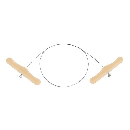 Cheese Cutter with Wire - Cheese Slicer Wire 17.7 Inch - Slicers/Strings for Block Cheese with Handles, Stainless Steel