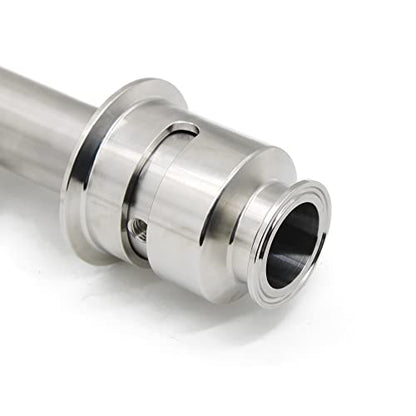 QiiMii SS304 Sanitary Rotaring Racking Arm 180 Degree Rotation for Conical Fermenter, Tri Clamp 1.5 inch x Tri Clamp 2.5 inch