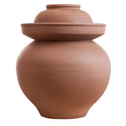 ZHOUXIAO Ceramic Fermentation Crock with Lid, Thickened Porcelain Pickle Jar, Kimchi Pot with Lid Ceramic Food Storage Sealed Containers, Foods Turnip Cabbage Fermenting 4KG