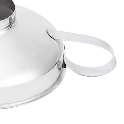 2 Pack Stainless Steel Wide Mouth Canning Funnel for Kitchen Filling and Transfer, Large Bore Funnel