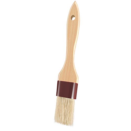 Pastry Brushes for Baking Basting Brush with Boar Bristles and Beech Hardwood Handles Culinary Oil Brush for Barbecue Butter Grill BBQ Sauce Baster Marinade Kitchen Food Cooking Brushes (1 inch) - color: 1 inch